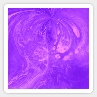 Purple Acrylic Fluid Pour Sticker